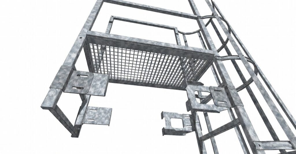 drabina pionowa przejście przez attykę