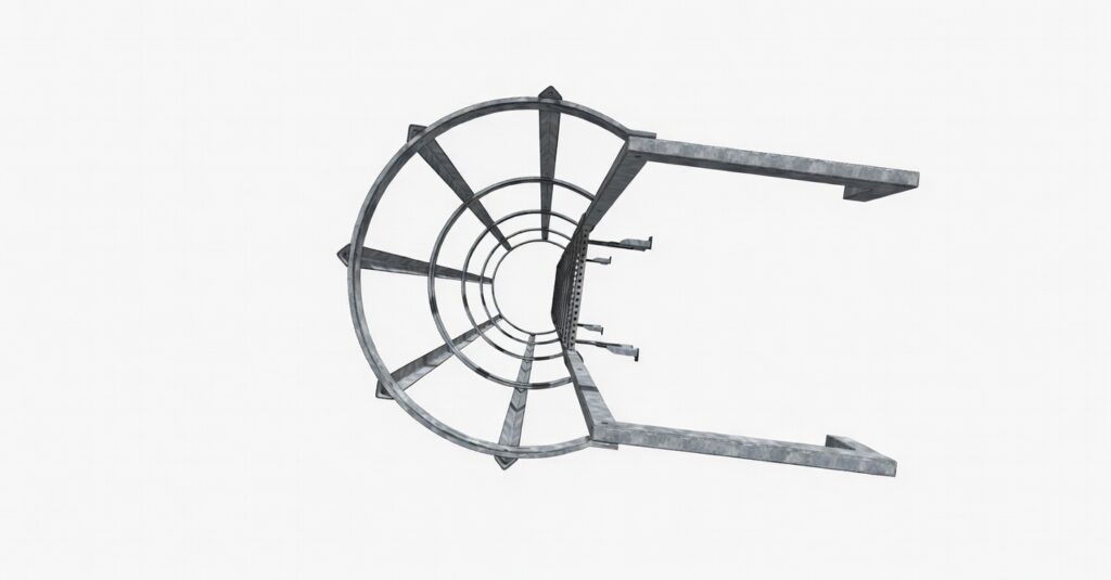 drabina pionowa poręcze asekuracyjne